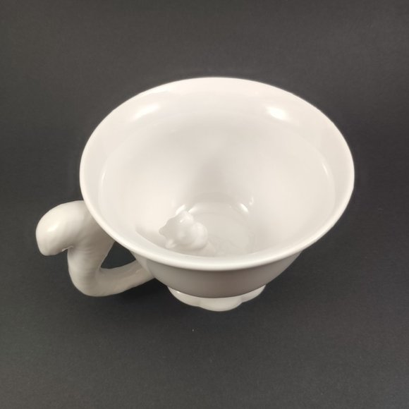 Hidden Mouse Mug IMM Living Ceramic Vintage White Cup Mug 3.5" signed - Picture 4 of 11